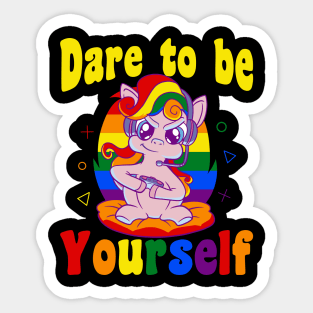 Dare to be Gaymer Lesbian Girl Gamer Sticker